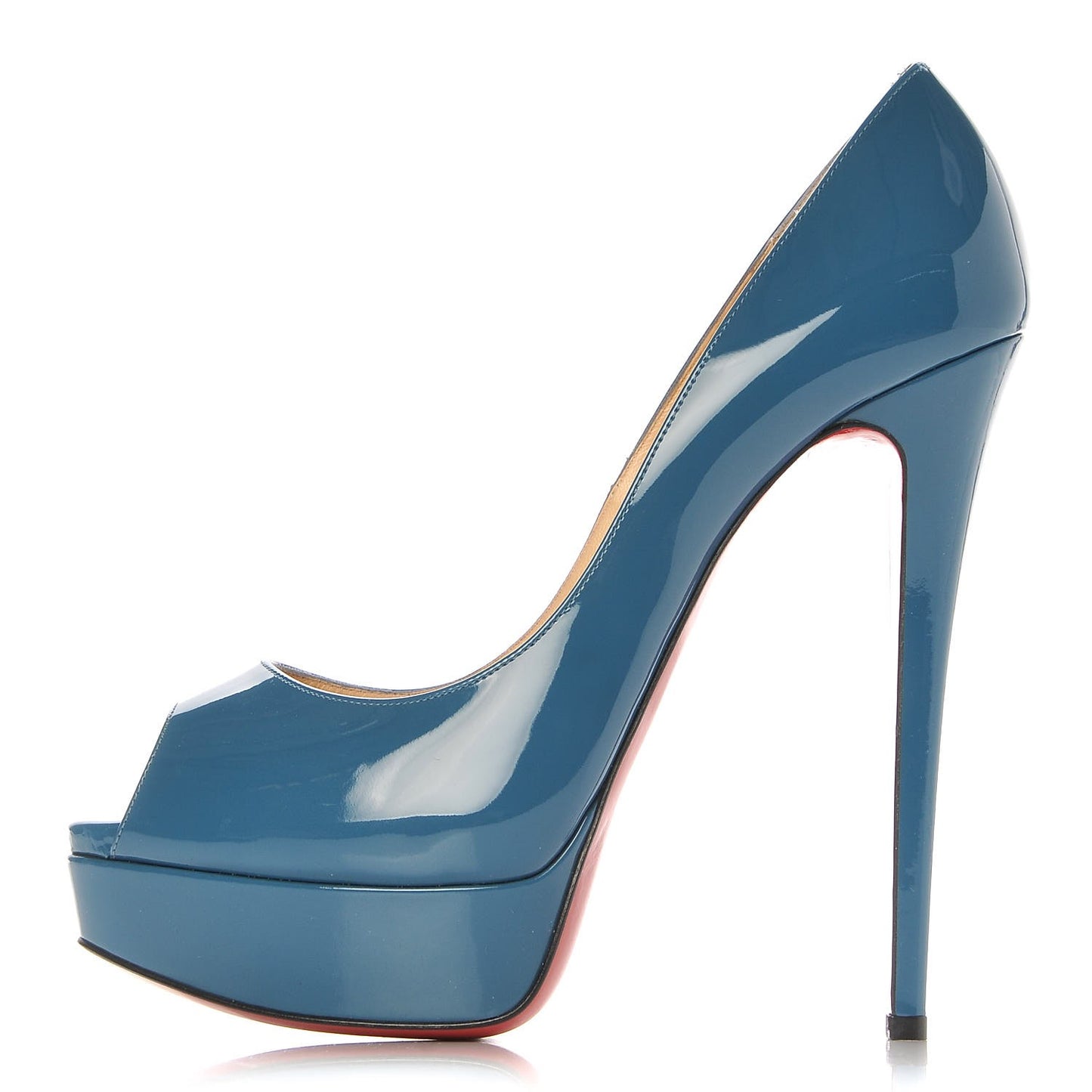 Patent Lady Peep 150 Pumps 39.5 Ocean