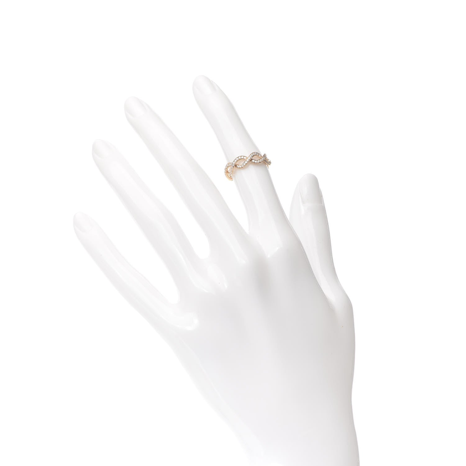 Tiffany 18K Rose Gold Diamond Infinity Band Ring 47 4 2 of 5