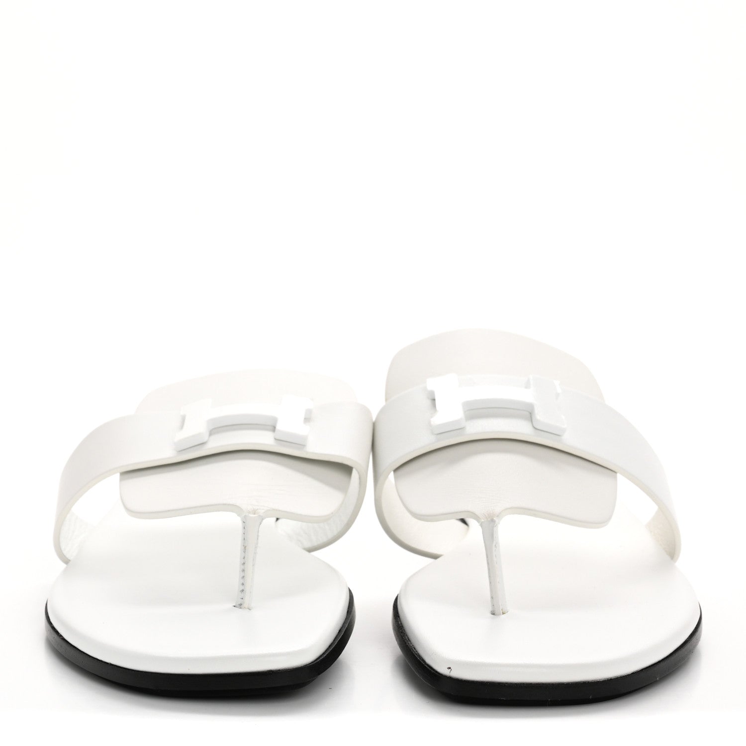 Hermes Calfskin Womens Galerie Sandals 36 White 3 of 11