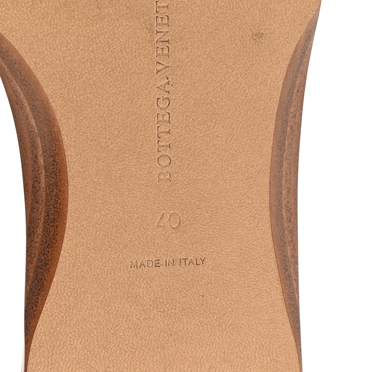 Bottega Veneta Laminated Nappa Intrecciato Squared Toe Flat Sandals 40 Gold Peach 8 of 10