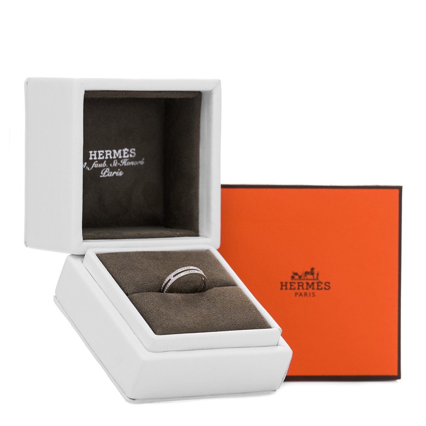 18K White Gold Diamond Ariane Wedding Band Ring 50 5.25