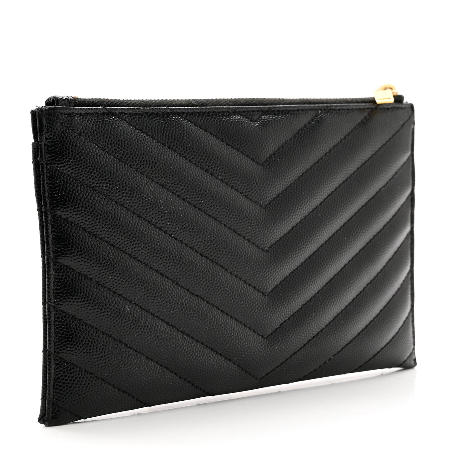Grain De Poudre Chevron Monogram Bill Pouch Black