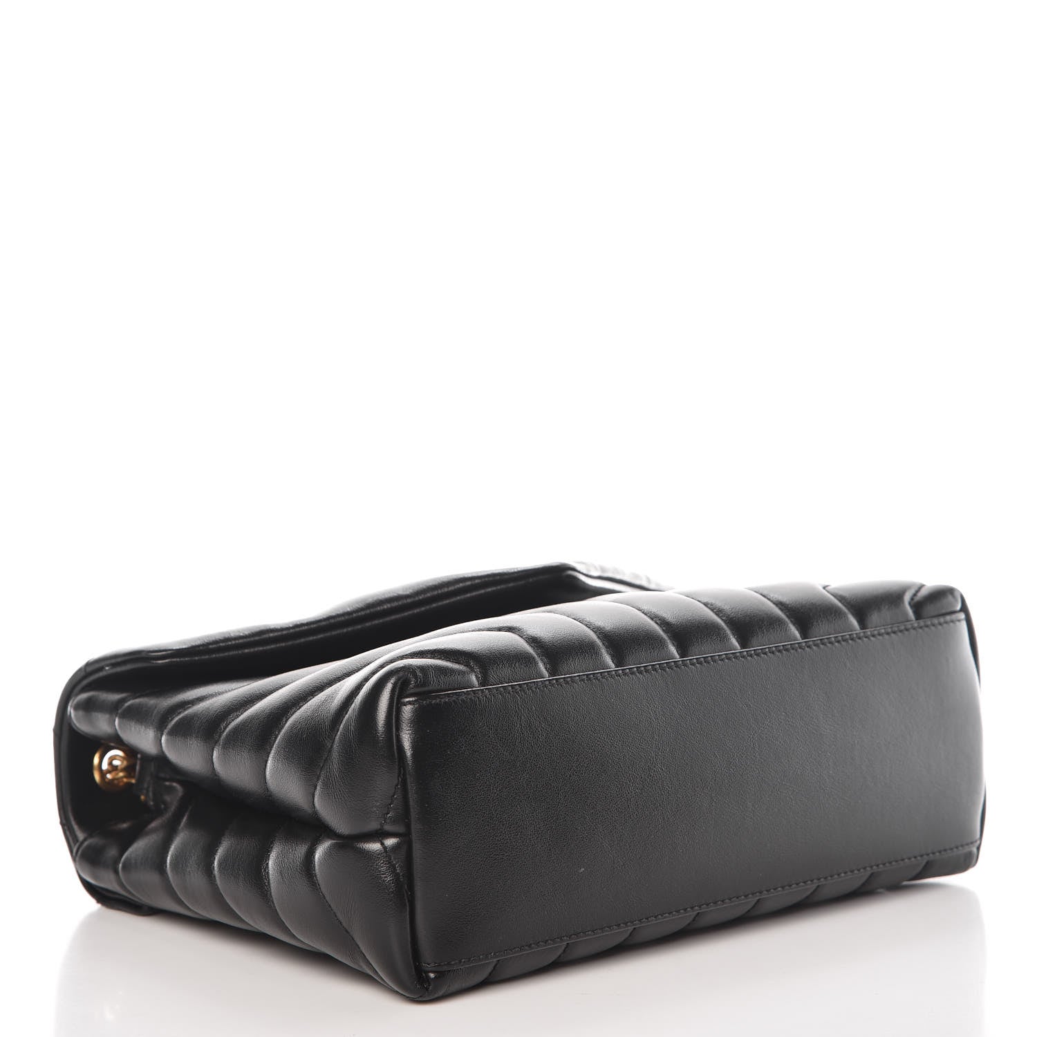 Saint Laurent Calfskin Y Quilted Monogram Small Loulou Chain Satchel Black 4 of 11