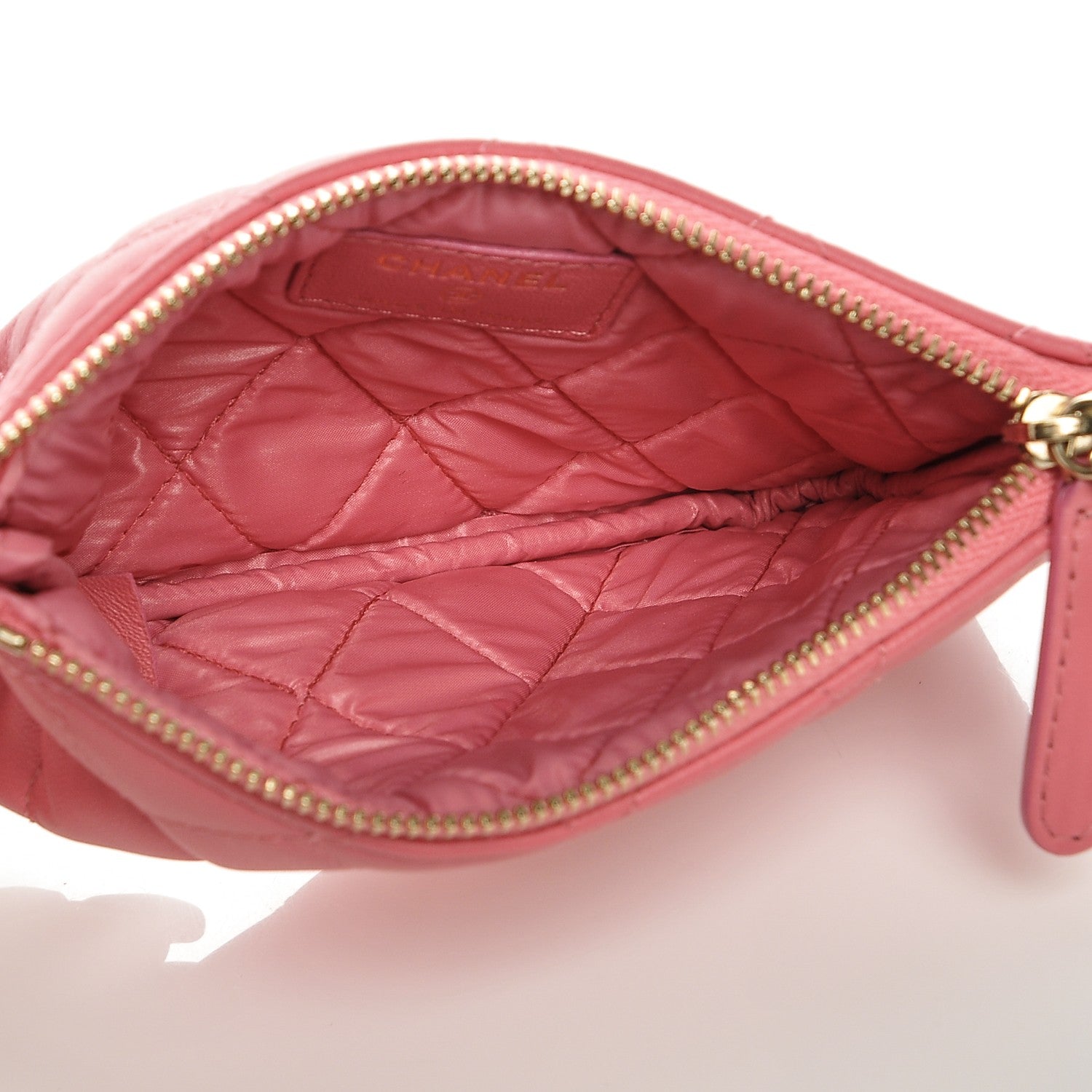Chanel Lambskin Quilted Small Casino Cosmetic Case Pink 5 of 7