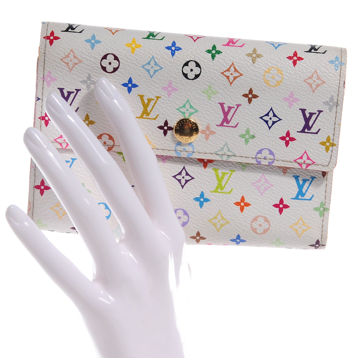 Monogram Multicolor Alexandra Wallet White