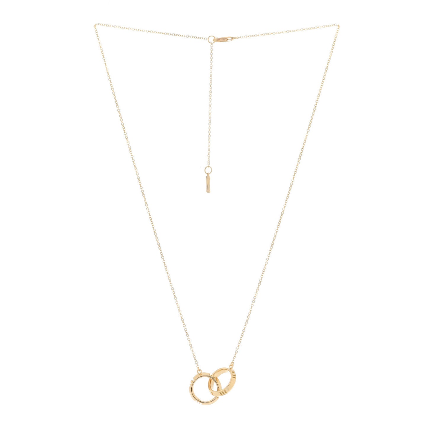 18K Yellow Gold Interlocking Atlas Open Pendant Necklace