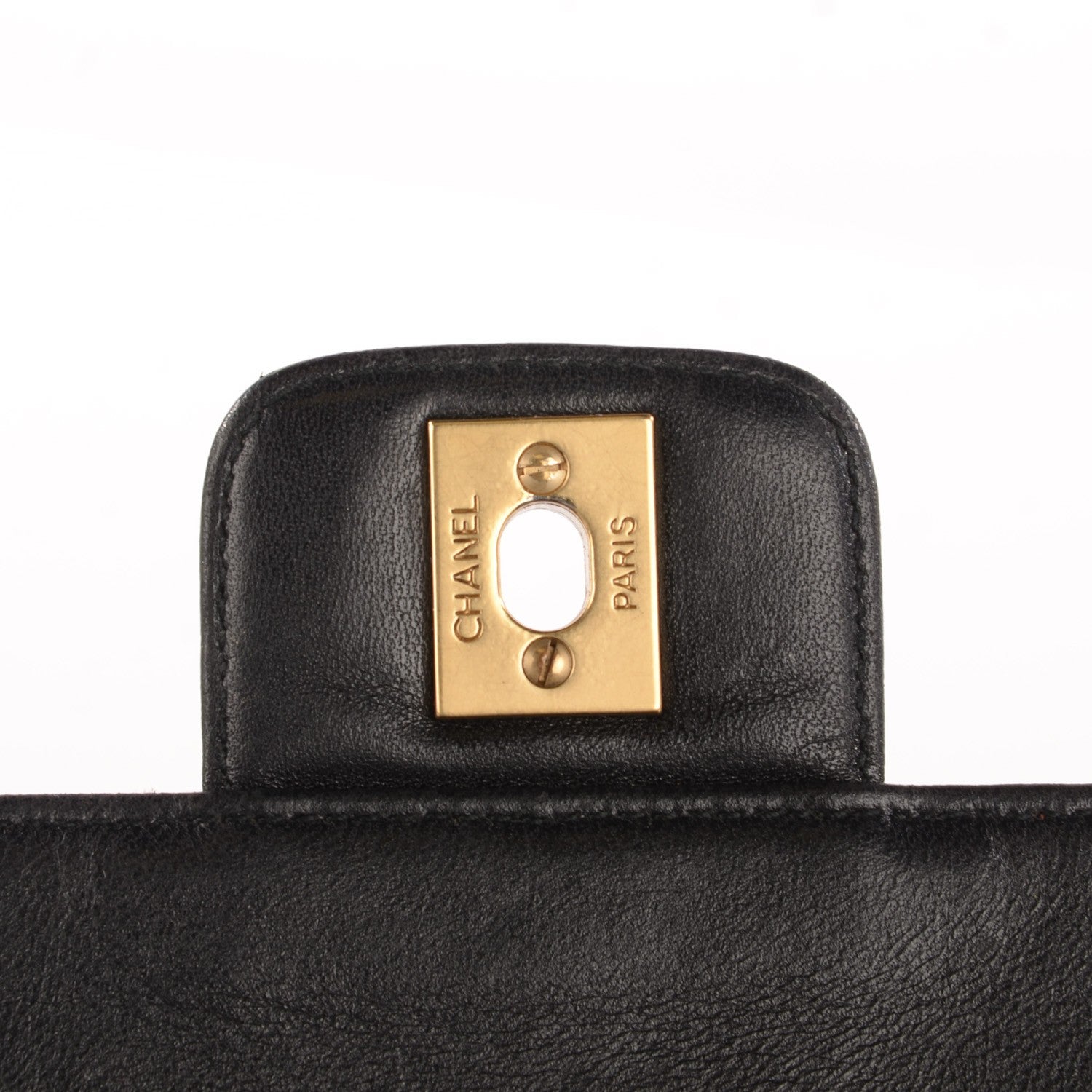 Chanel Lambskin Contrast Stitch Medium Single Flap Black 5 of 9