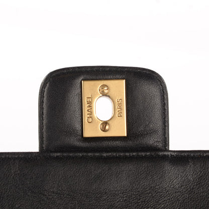Chanel Lambskin Contrast Stitch Medium Single Flap Black 5 of 9