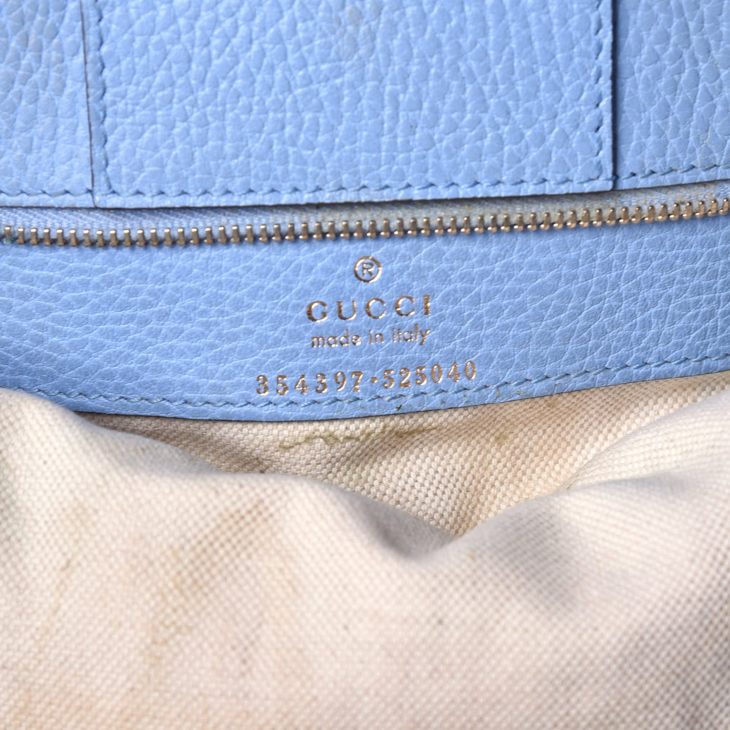Dollar Calfskin Medium Swing Tote Mineral Blue
