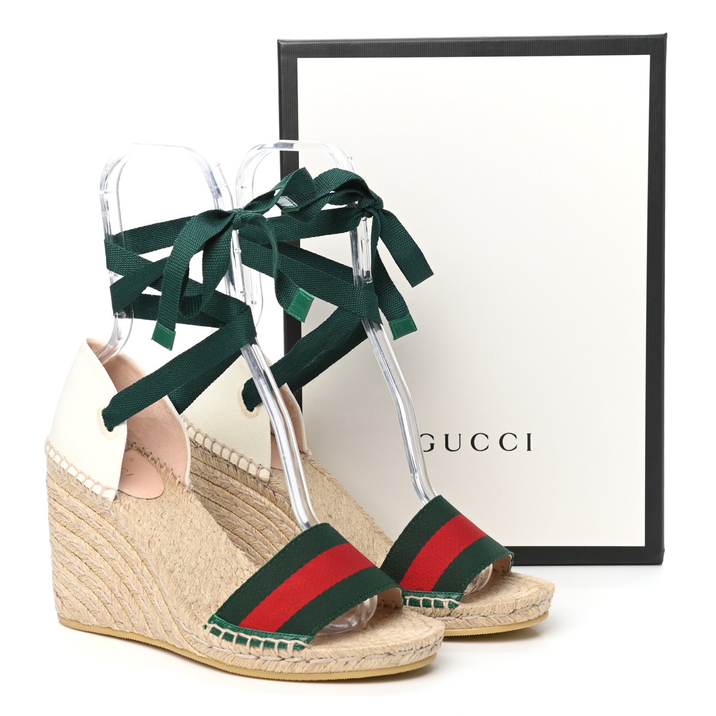Canvas Malaga Kid Web Ankle Wrap Espadrille Wedge Sandals 40 Green Red Mystic White Emerald