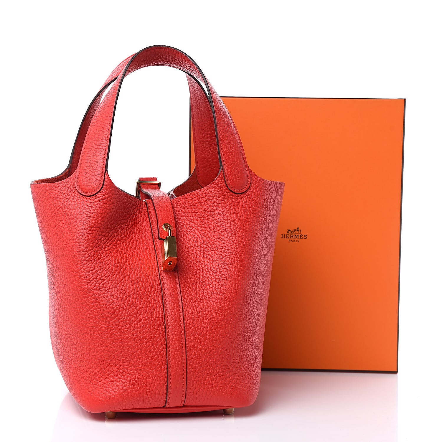 Hermes Taurillon Clemence Picotin Lock 18 PM Rouge De Coeur 9 of 9