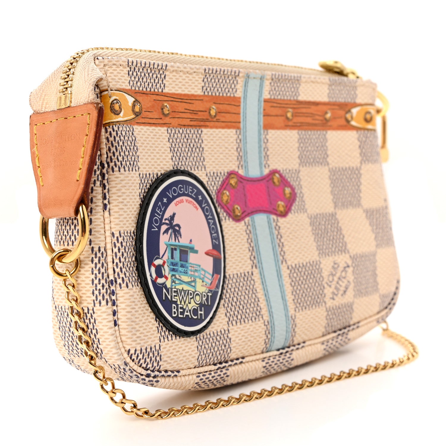Louis Vuitton Damier Azur Summer Trunks Newport Beach Mini Pochette Accessories 3 of 11