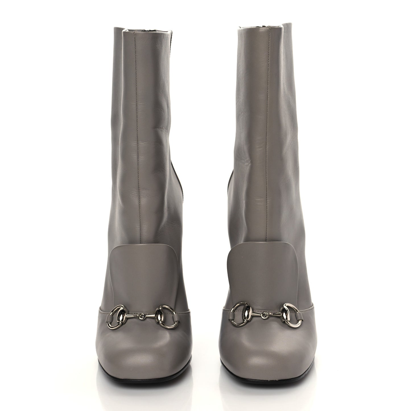 Calfskin Twiggy Horsebit Boot 39 Storm Grey