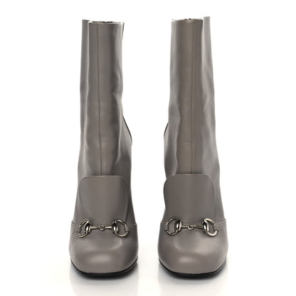 Gucci Calfskin Twiggy Horsebit Boot 39 Storm Grey 2 of 14