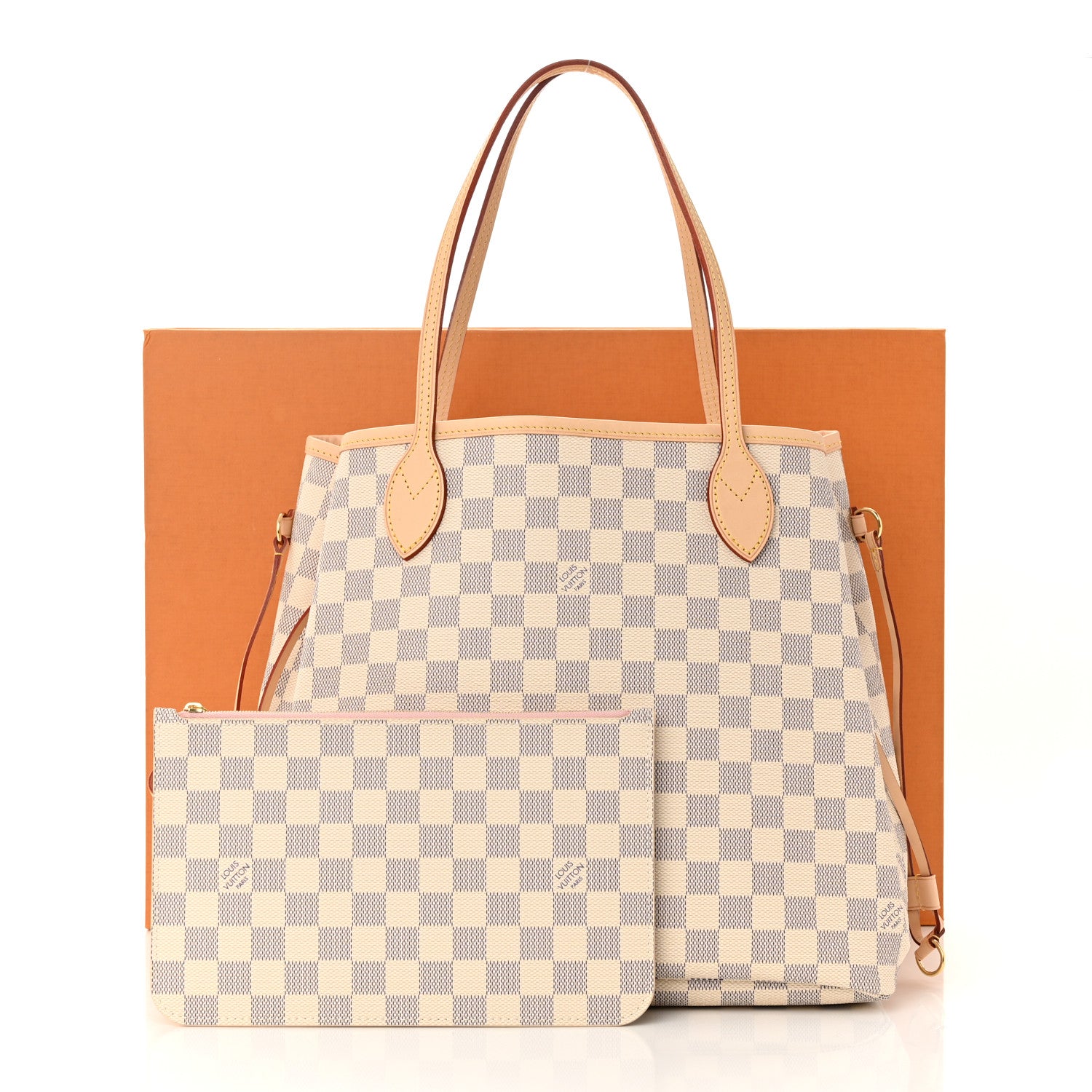 Louis Vuitton Damier Azur Neo Neverfull MM Rose Ballerine 11 of 11