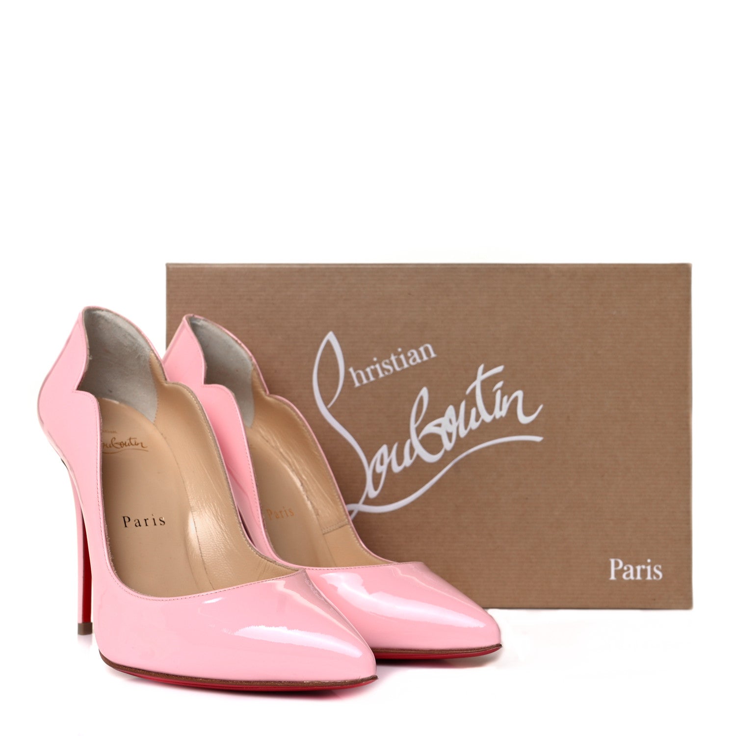 Christian Louboutin Patent Hot Chick 100 Pumps 36.5 Eglantine 10 of 10