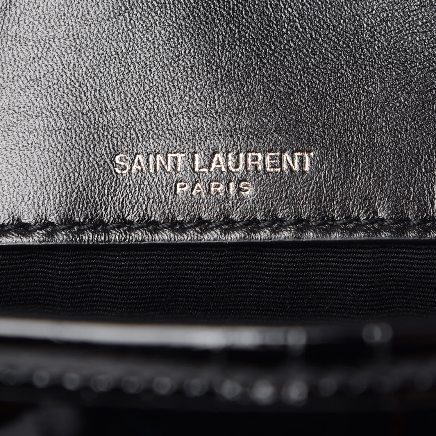 Saint Laurent Patent Crocodile Embossed Lambskin Monogram Baby Niki Chain Satchel Black 5 of 8