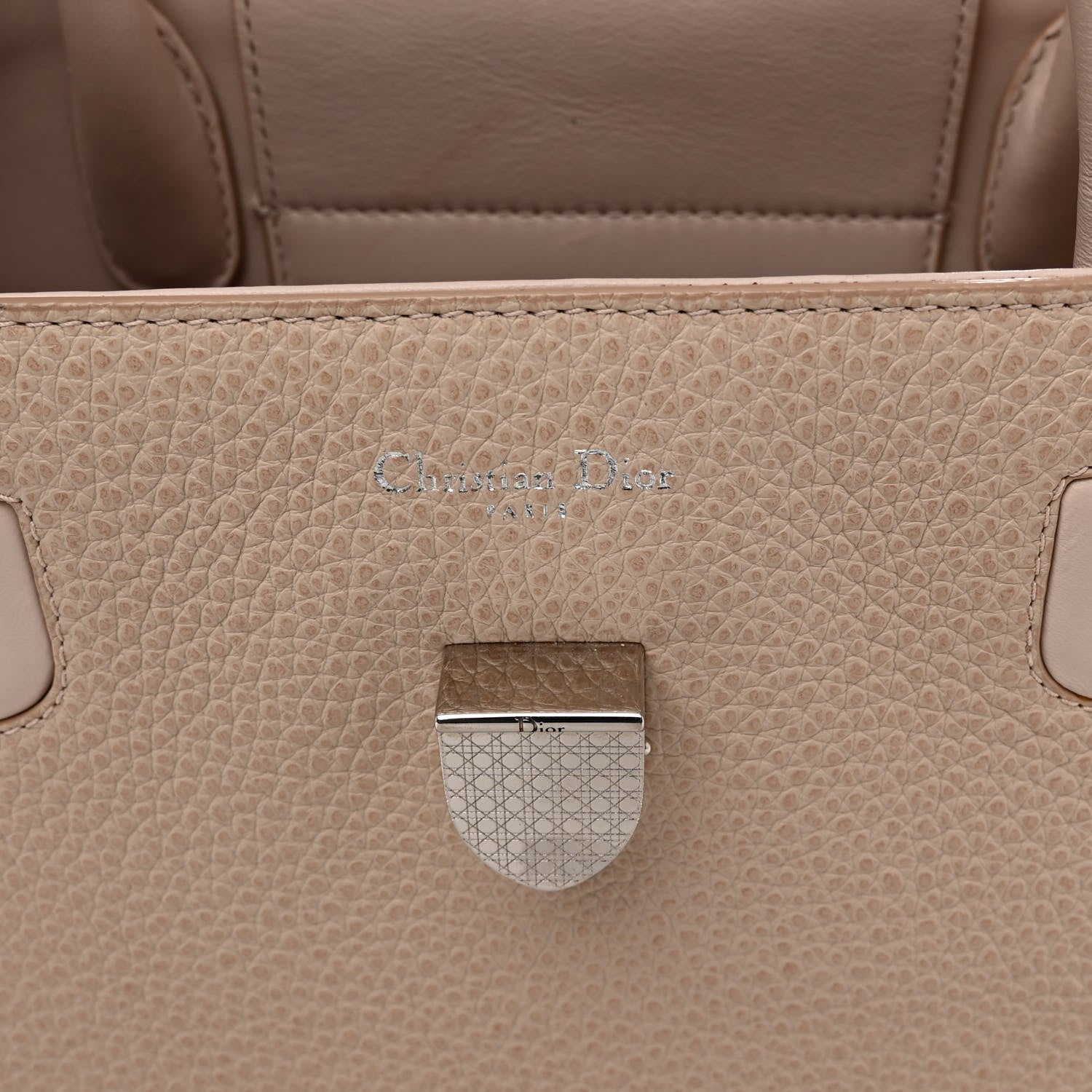 Christian Dior Grained Calfskin Medium Diorever Flap Tapioca 6 of 12