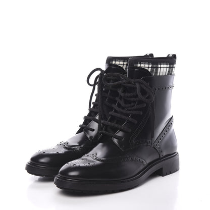 Christian Dior Calfskin D-Order Low Boot 40 Black White 3 of 9