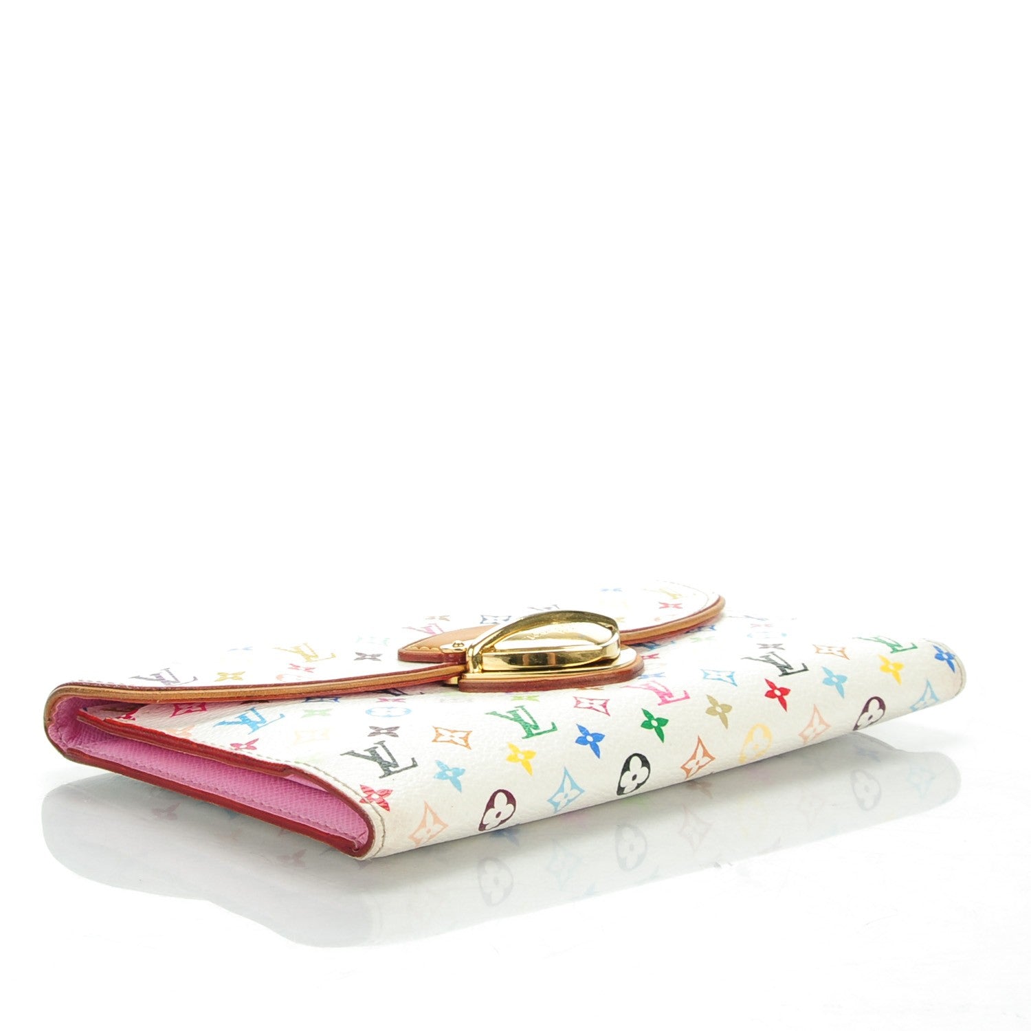 Louis Vuitton Monogram Multicolor Eugenie Wallet White Litchi 4 of 7