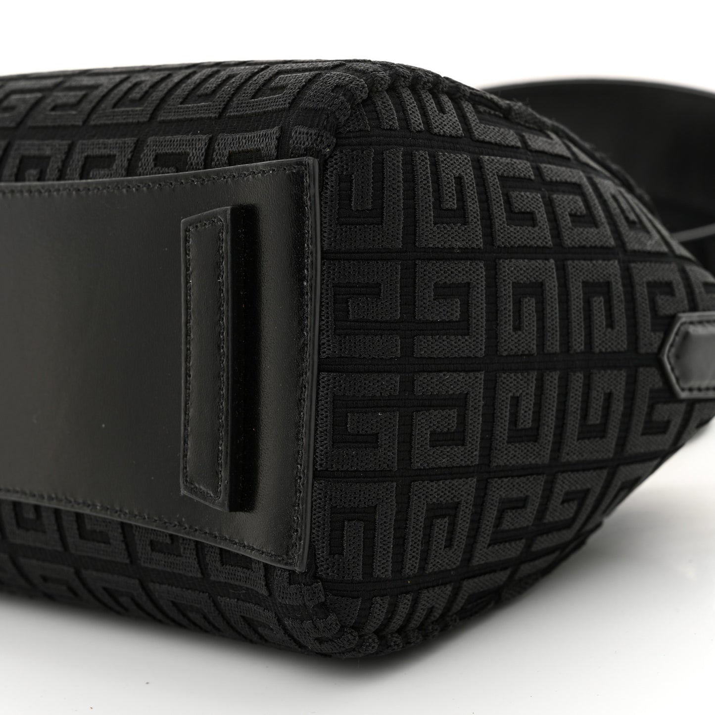 Calfskin Jacquard Fabric 4G Mini Antigona Black