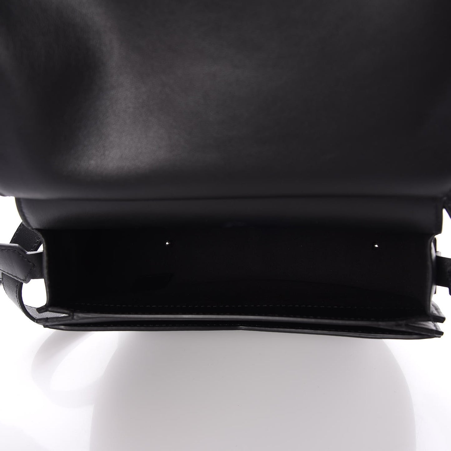 Calfskin Mini Infinity Saddle Bag Black