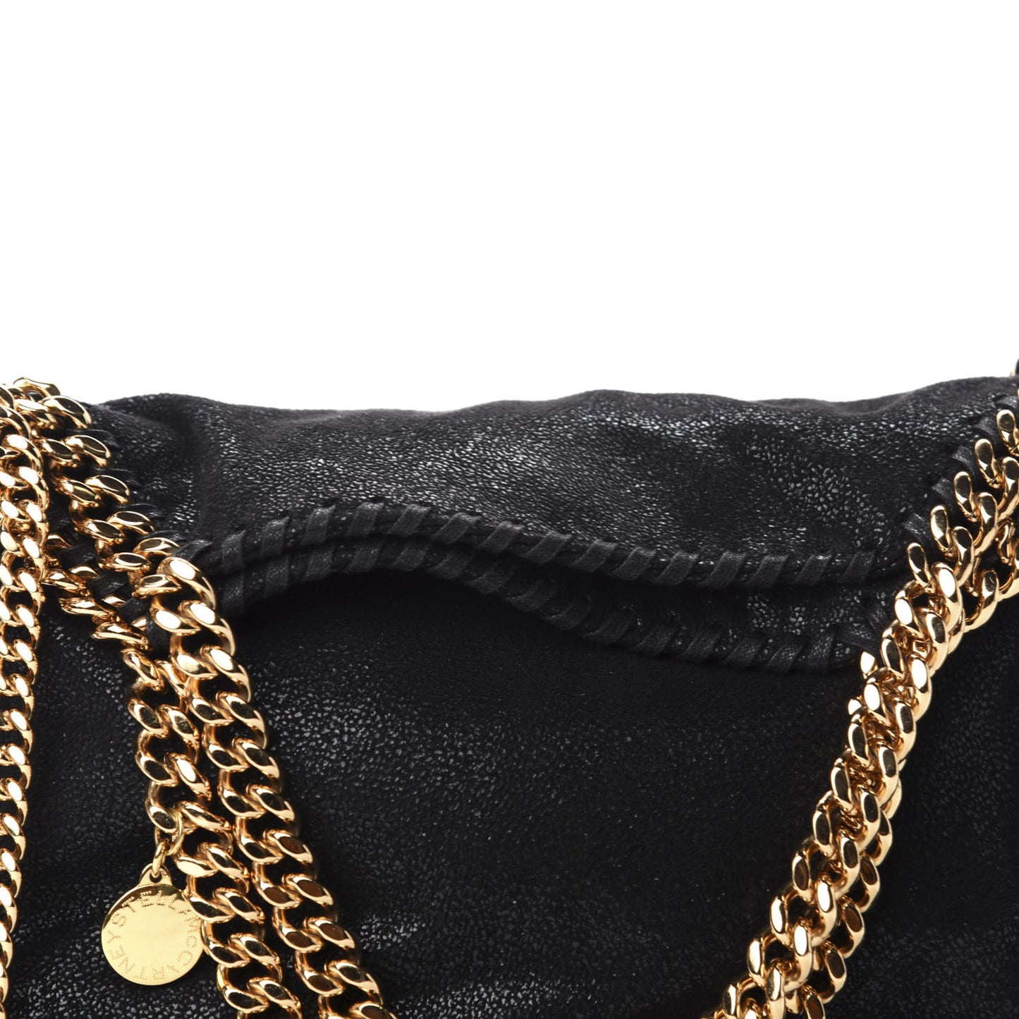 Shaggy Deer Mini Falabella Fold Over Tote Black