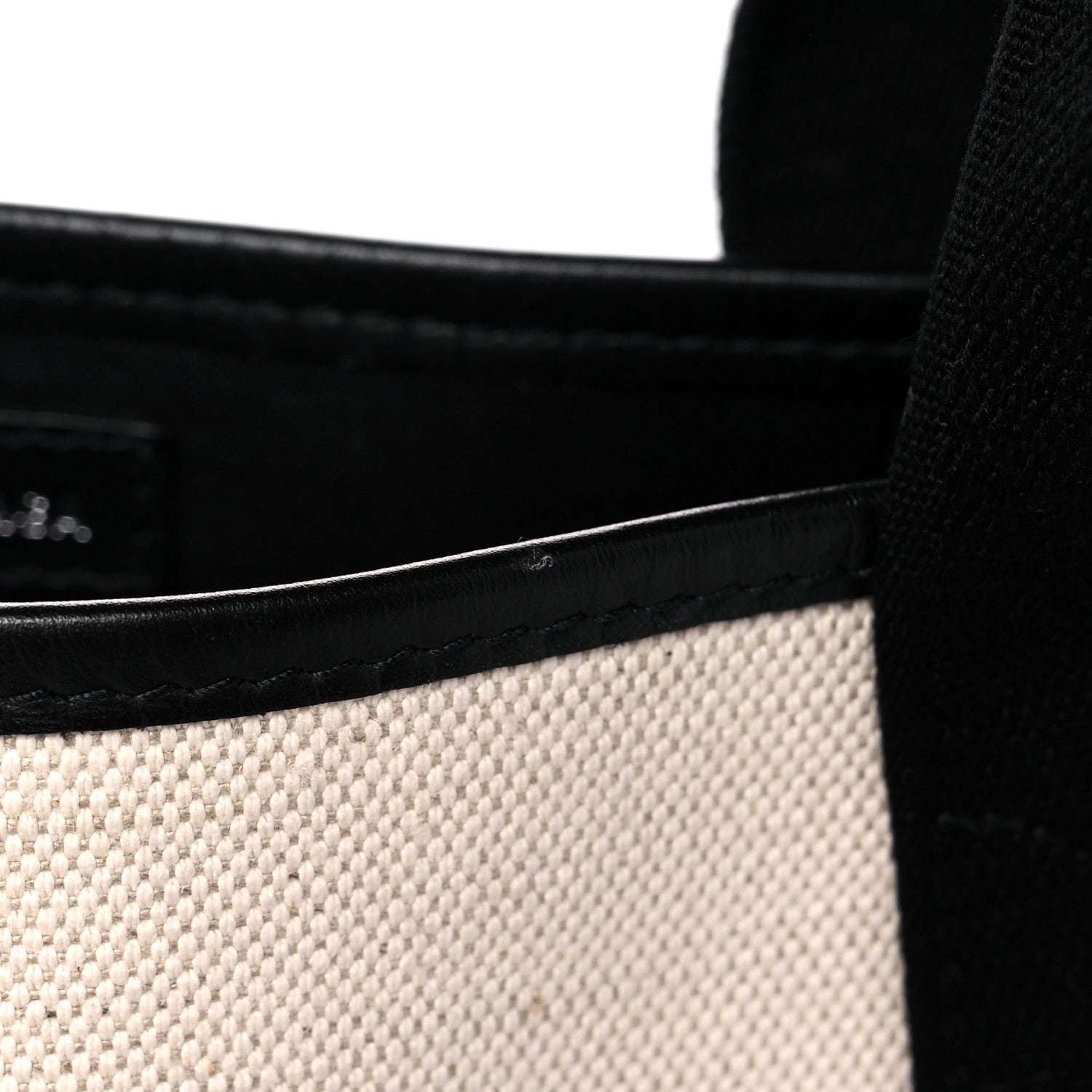 Balenciaga Cotton Canvas Calfskin Navy Cabas XS Natural Black 16 of 18