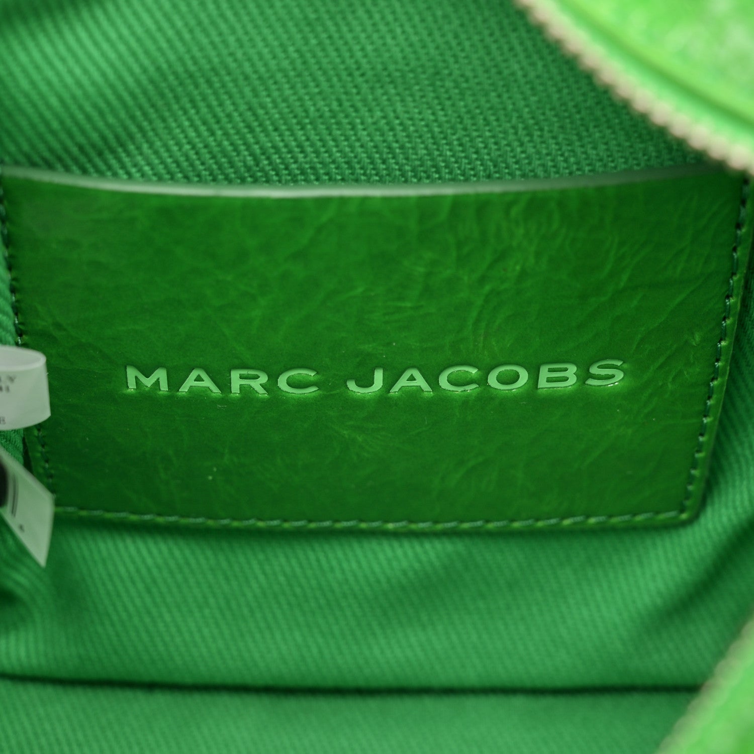 Marc Jacobs Shiny Crinkled Calfskin Mini The Tote Bag Fern Green 6 of 11