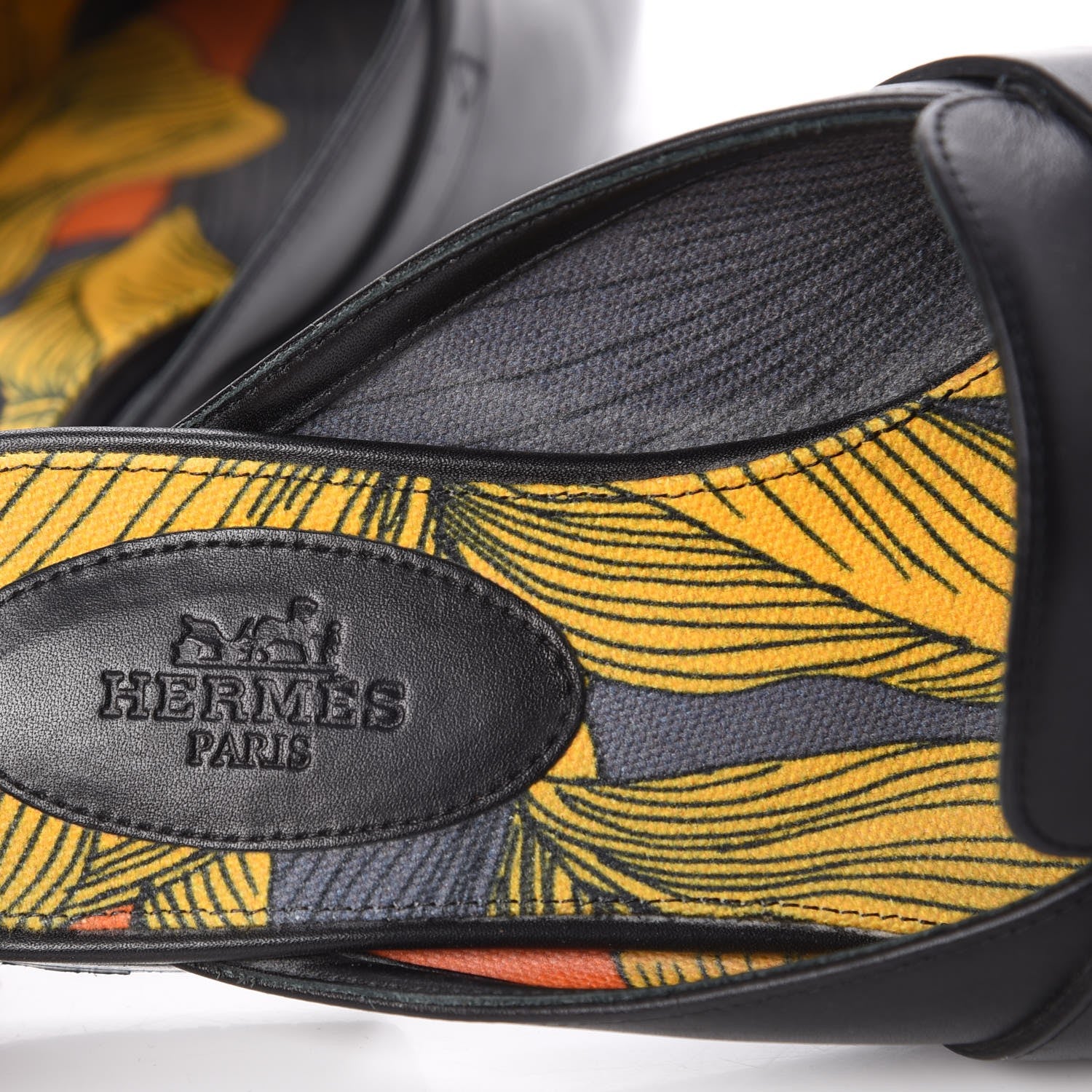 Hermes Goatskin Oz Mules 37 Black 10 of 15