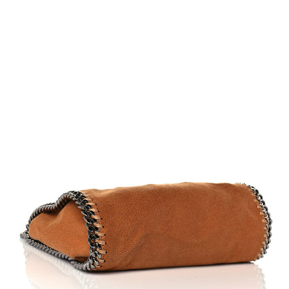 Stella McCartney X ED CURTIS Shaggy Deer Logo Embroidered Mini Falabella Fold Over Tote Brown 4 of 11