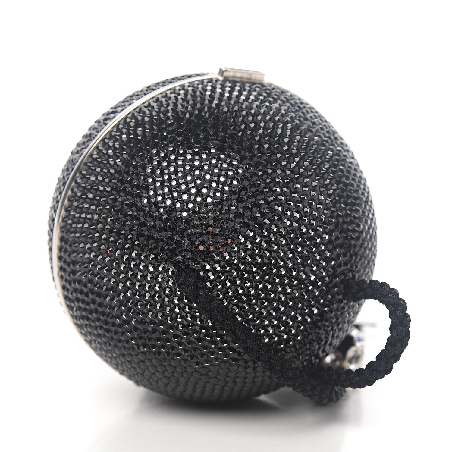 Judith Leiber Swarovski Crystal Disco Ball Minaudiere Clutch Black 3 of 7