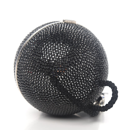 Judith Leiber Swarovski Crystal Disco Ball Minaudiere Clutch Black 3 of 7