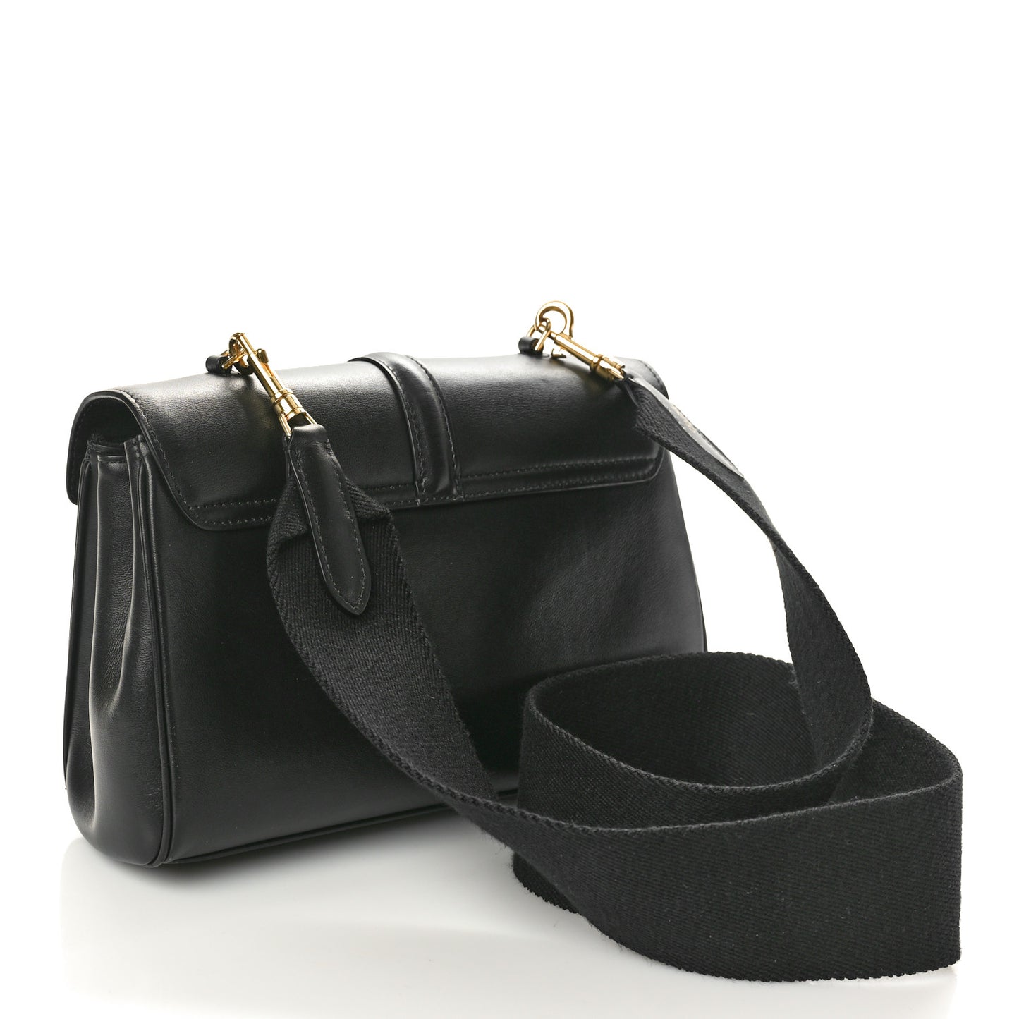 Smooth Calfskin Teen Soft 16 Shoulder Bag Black
