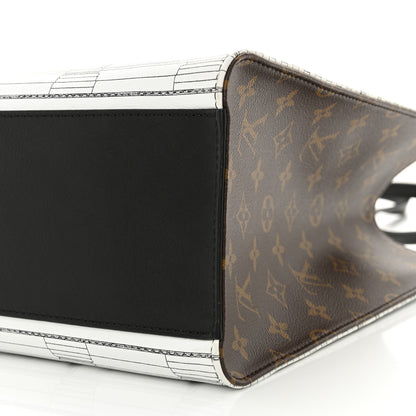 Louis Vuitton X FORNASETTI Calfskin Architettura Onthego MM Black White 9 of 9