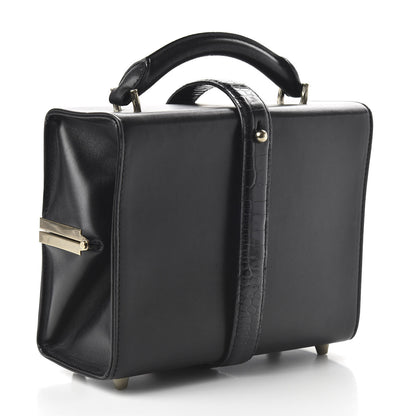 Alexander Wang Calfskin Crocodile Embossed Tai Dopp Kit Bag Black 3 of 9