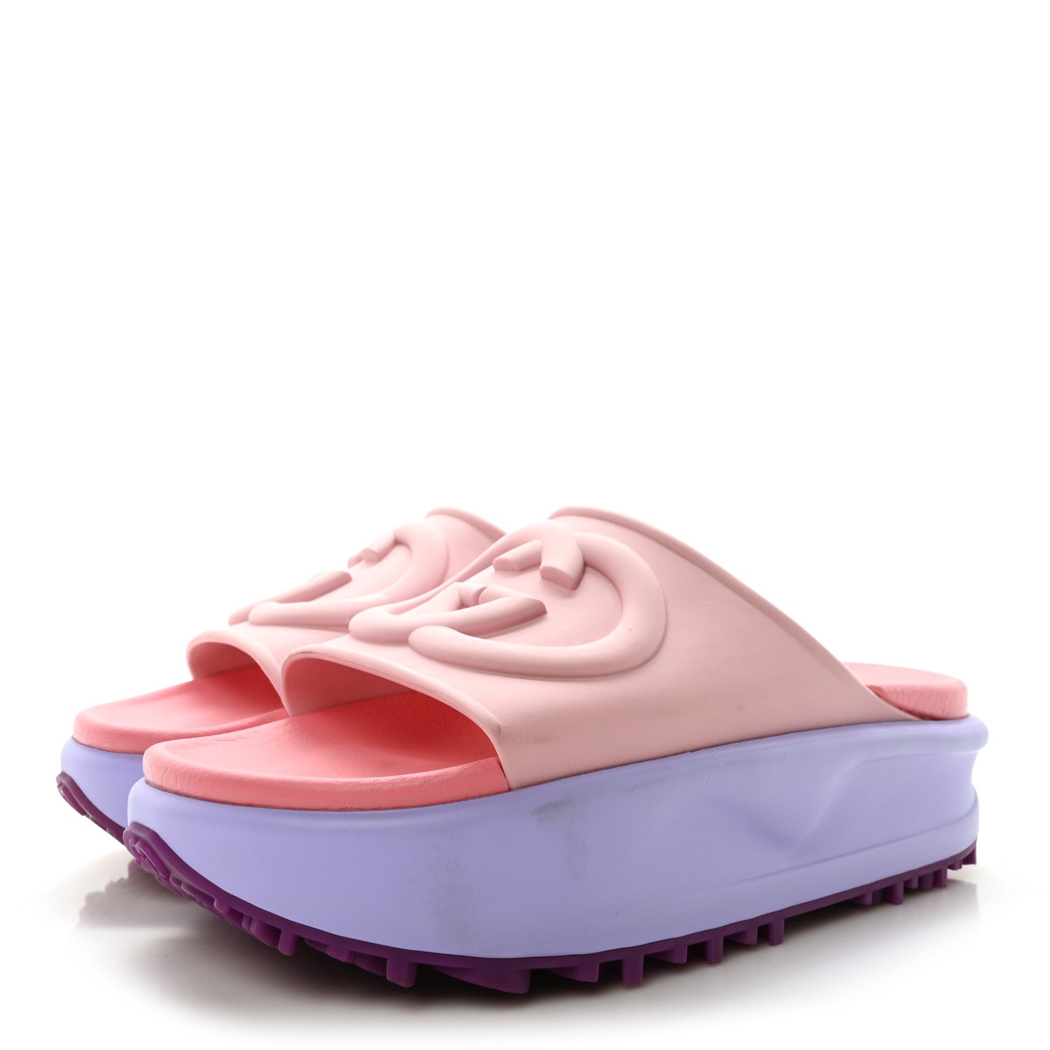 GUCCI 36サイズ　ピンクスポーツサンダル Gucci Soft Rubber Womens Interlocking G Platform 42mm Slide