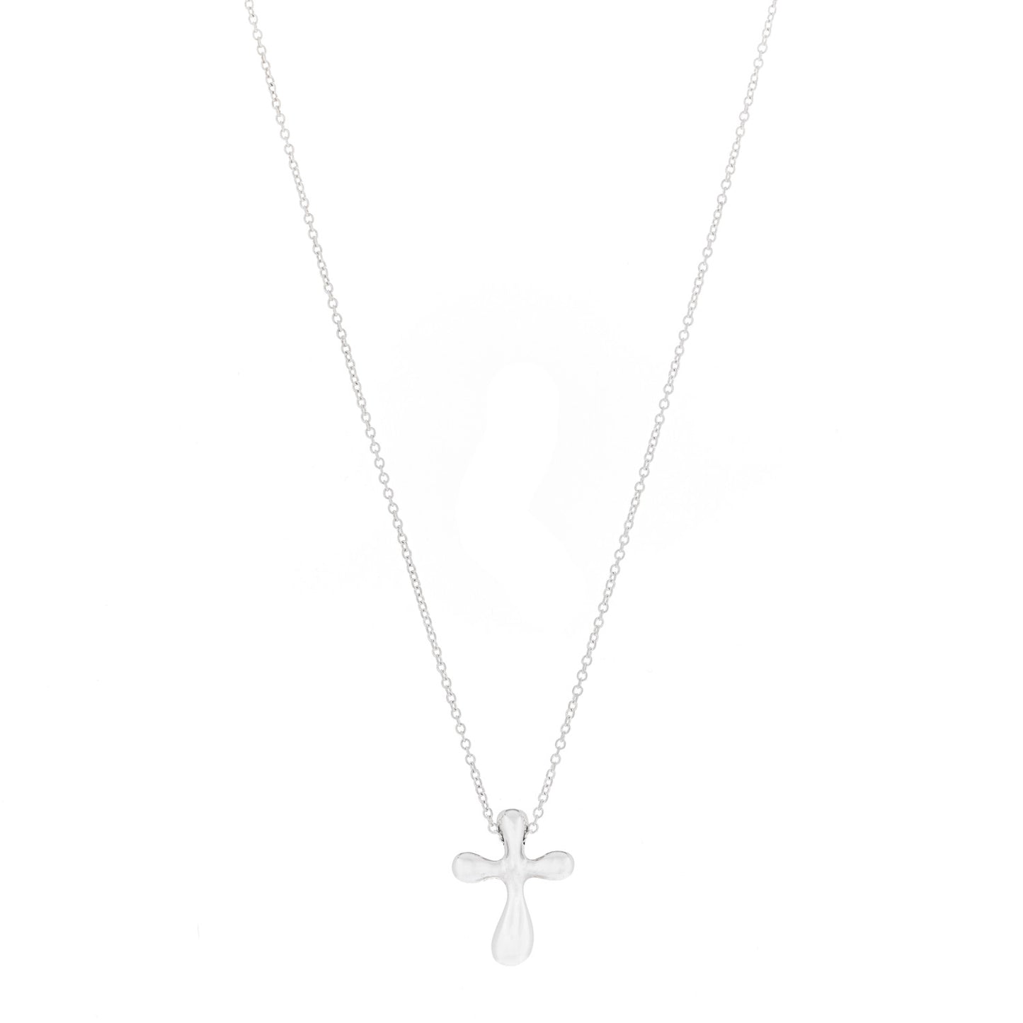Sterling Silver 12mm Elsa Peretti Cross Pendant Necklace