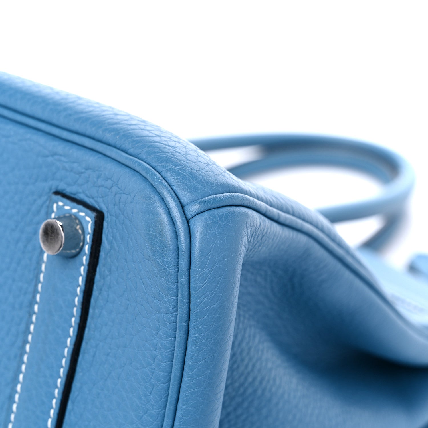 Hermes Taurillon Clemence Birkin 35 Blue Jean 11 of 13