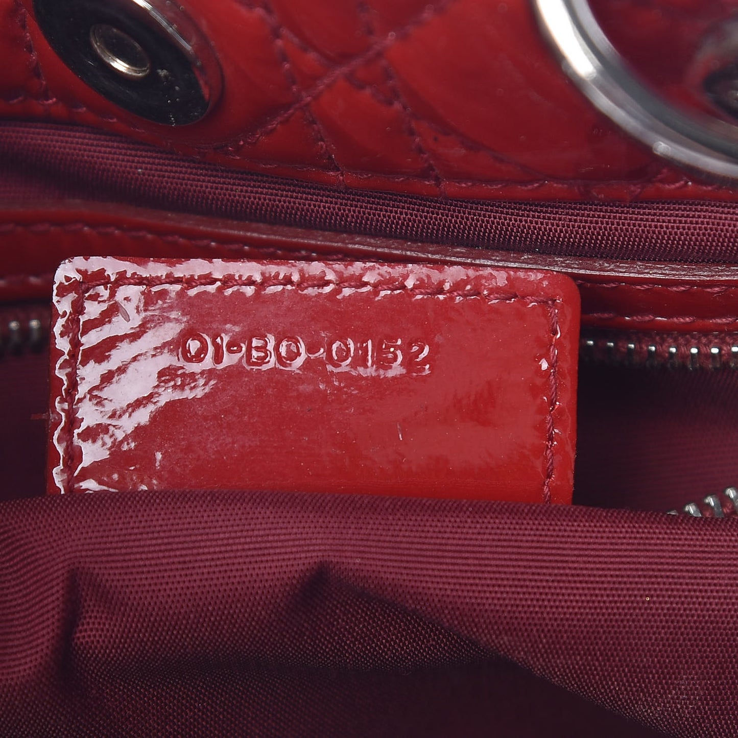 Patent Cannage Small Dior Soft Shopping Tote Red