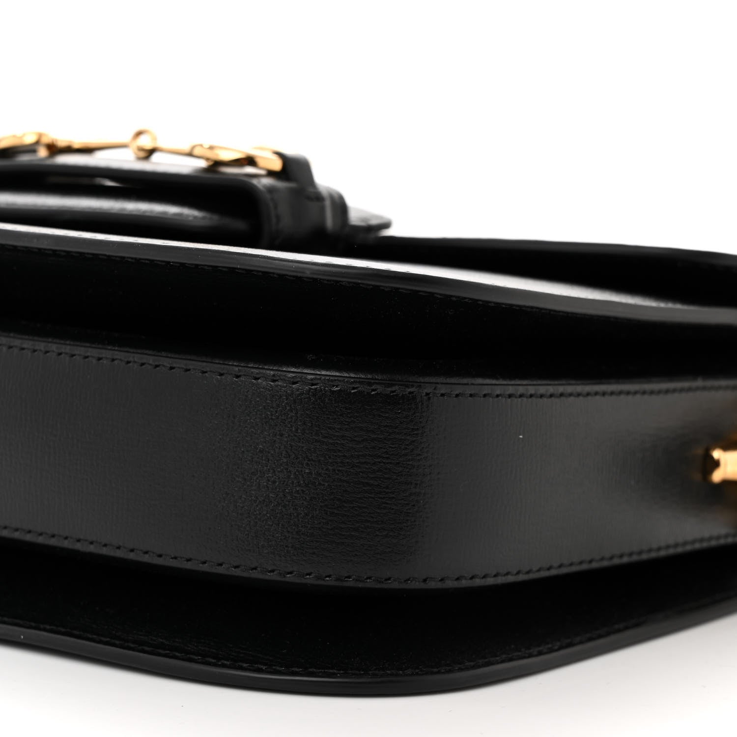 Gucci Azalea Calfskin Horsebit 1955 Shoulder Bag Black 9 of 10