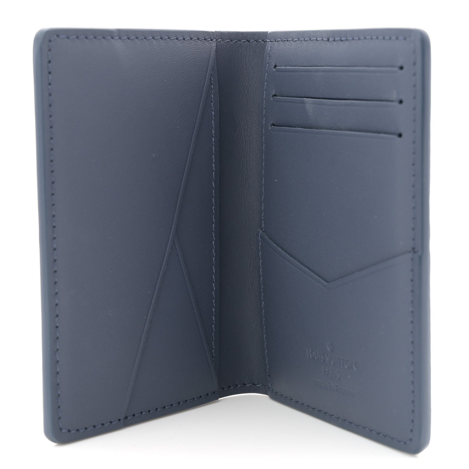 Louis Vuitton Calfskin Monogram Shadow Pocket Organizer Blue 5 of 7