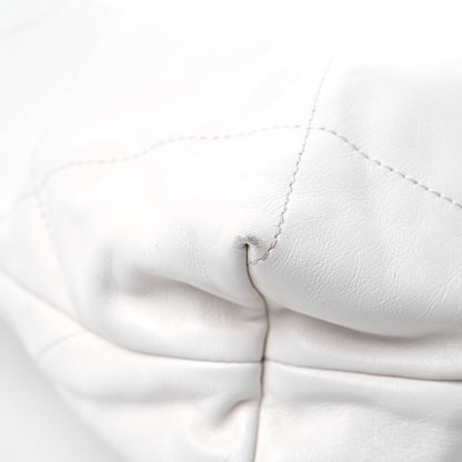 Chanel Shiny Calfskin Quilted Large Chanel 22 White 11 of 12