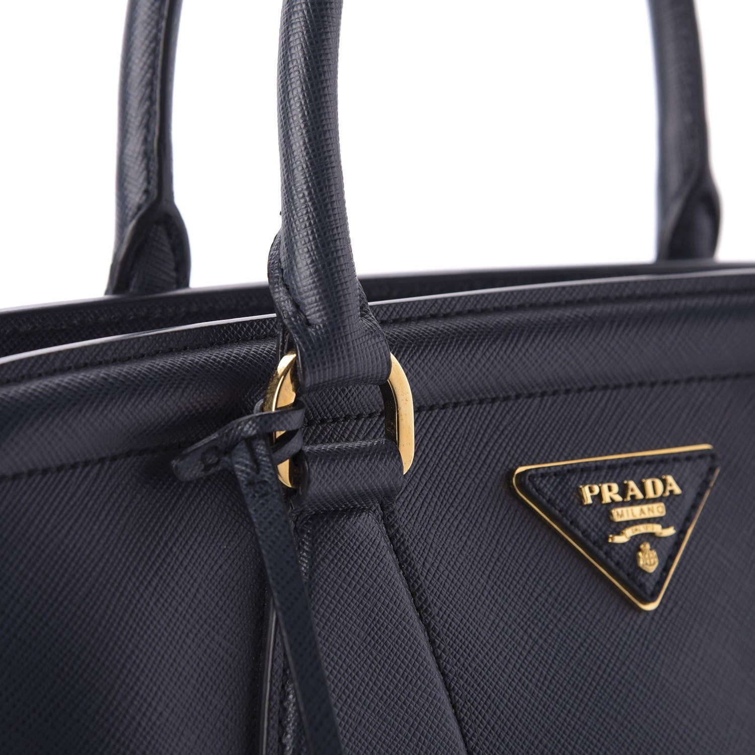 Prada Saffiano Lux Parabole Tote Baltico 10 of 12