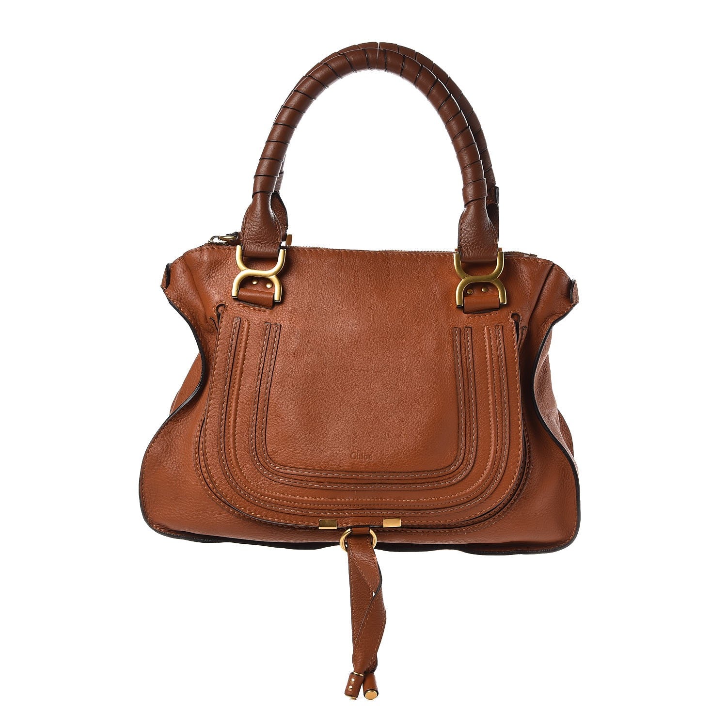 Chloe Calfskin Medium Marcie Satchel Tan 1 of 7