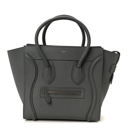 Celine Baby Drummed Calfskin Micro Luggage Kohl 1 of 11