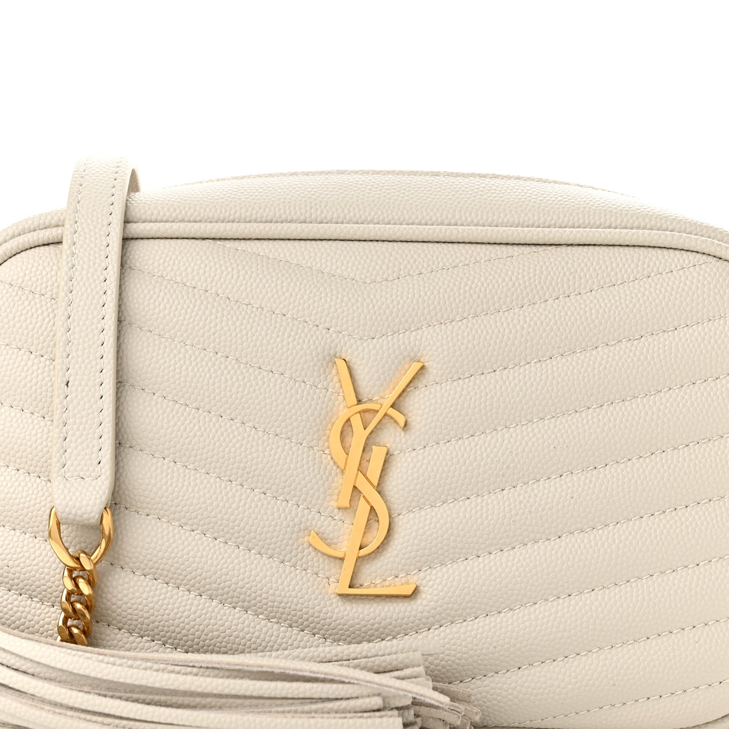 Grain De Poudre Matelasse Monogram Mini Lou Camera Bag Crema Soft