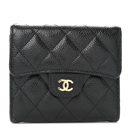 Chanel Caviar Quilted Compact Flap Wallet Black 1 of 13