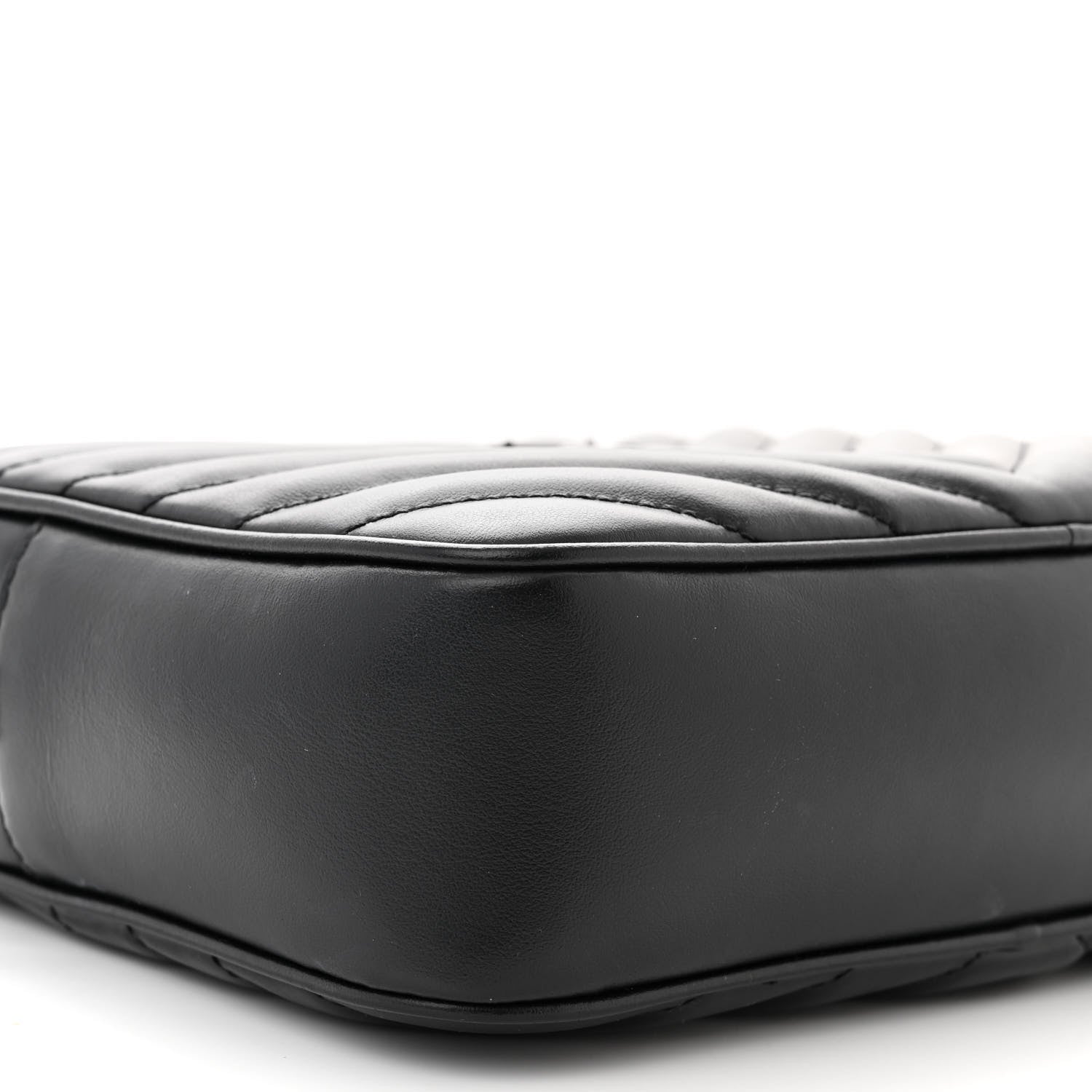 Saint Laurent Calfskin Matelasse Monogram Monochrome Lou Camera Bag Black 9 of 15