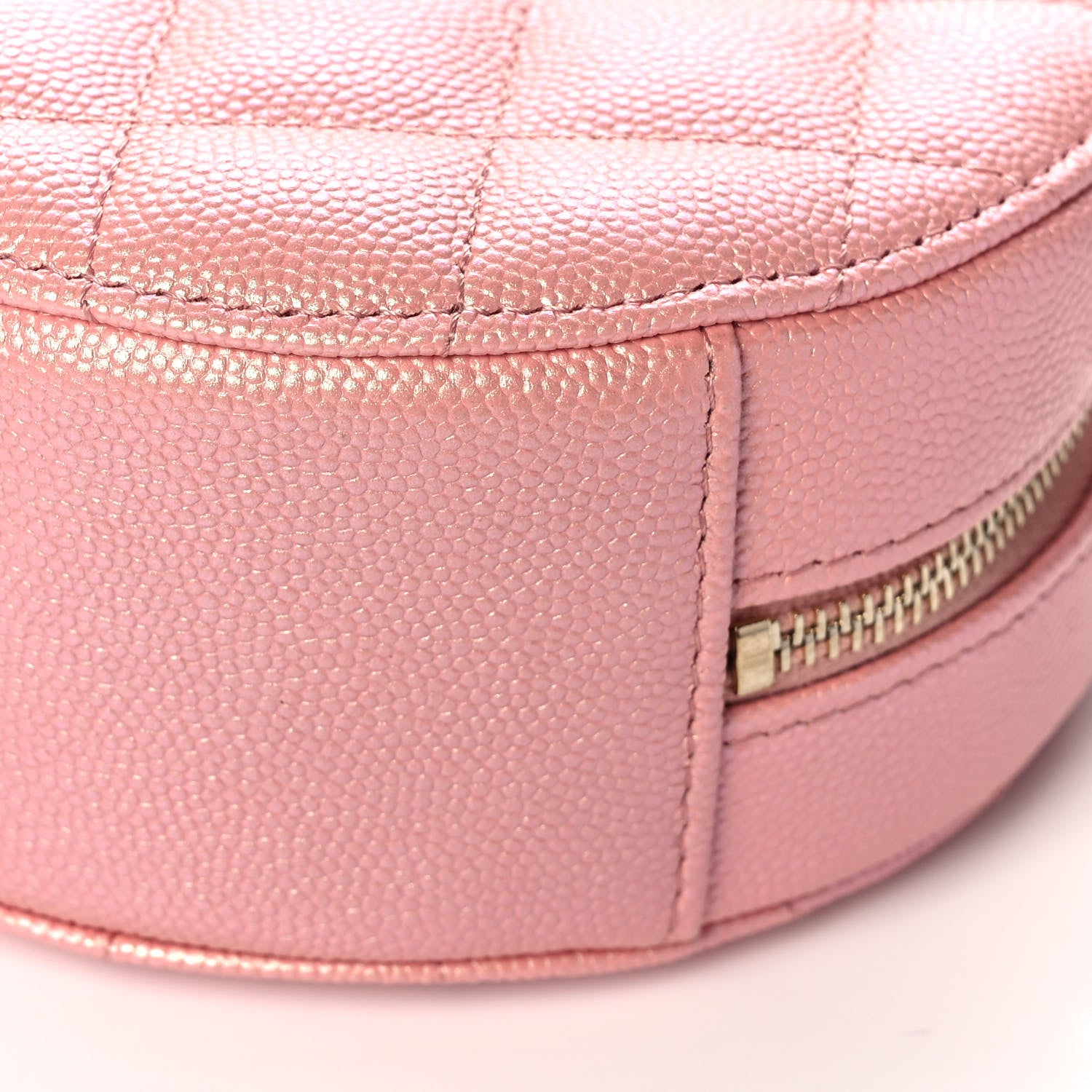 Chanel Iridescent Caviar Resin Quilted Round Clutch With Chain Pink 10 of 11